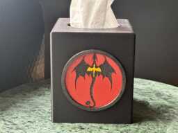 Fourth Wing Dragon Tissue Box Cover - Fantasy Decor Inspired By Tairn & Andarna