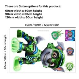 Paw Patrol Wall Sticker - The Mighty Movie Rocky Decal - thumbnail 2