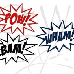 Superhero Wall Decal, Superhero Sounds, Comic Book Vinyl Bam Pow, Super Hero Decor, Bedroom Decor - thumbnail 3
