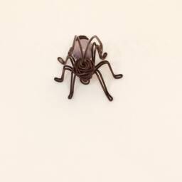 Two Ants With Wood. Iron & Wood Wire Art. Wooden Balls in Ant Sculpture. Minimalist Ant. Insects - thumbnail 3
