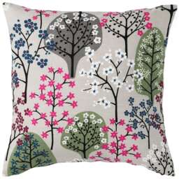 Pillow Cover Linen Natural Pink Green Black Trees Flowers Herbs Botanical Decorative Pillow For Throw Pillows Floor Cushions Accent Pillows - thumbnail 1