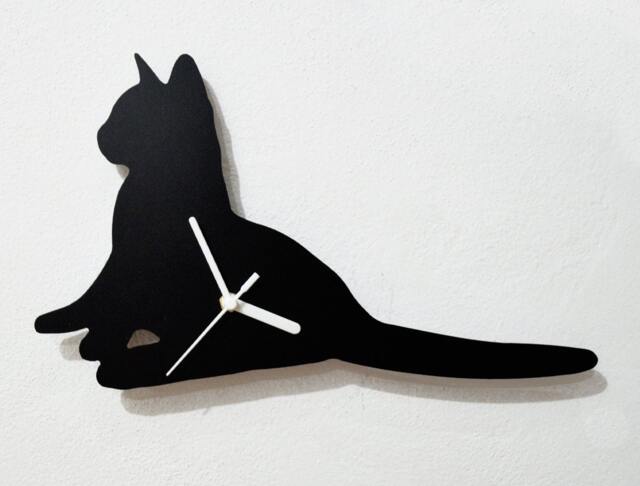 Cat Looking Silhouette - Wall Clock - image 1