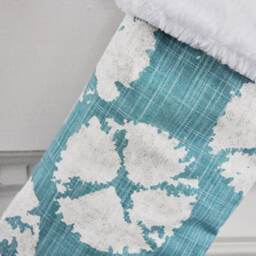 Turquoise Christmas, Beach Stocking, Personalized, Sand Dollar, Holiday, Coastal Blue, Treasure, Seashell Decor 681, 682 683 684 685 922 973 - thumbnail 3