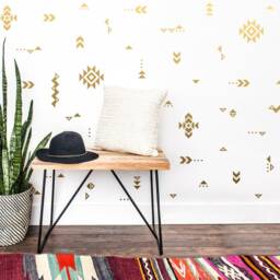 Tribal Patterns Wall Decals - Nursery Decals, Gift For Her, Southwestern Pattern Decor, Native American Design, Decal - thumbnail 2