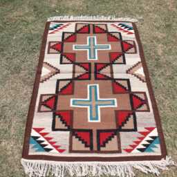 4x6 Handwoven Wool Navajo Rug Southwestern Pattern Native American Style Wall Hanging Farmhouse Or Office Decor Mexican , Made To Order - thumbnail 4