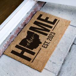 American State Mat - Ohio Map Personalized Doormat Us Custom Rug Gift Silhouette - thumbnail 2