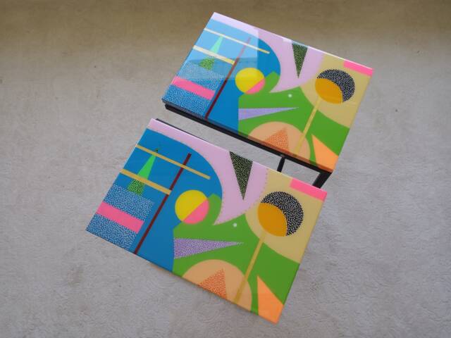 Handmade C Shape Resin Coffee Table, Abstract Boho Side Table - image 1