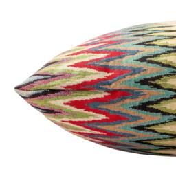 Flame Tapestry Xl Rectangular Cushion Cover. Bright Multicoloured Woven Chevron Pattern. Modern Contemporary Design. 23X15 - thumbnail 2