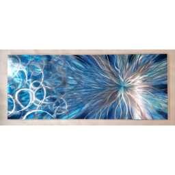 Confused Nova, Modern Abstract Blue Metal Wall Art, Indoor Outdoor - thumbnail 2