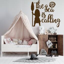Moana Wall Decal The Sea Is Calling Quote, Girls Room Decor 4159 - thumbnail 2