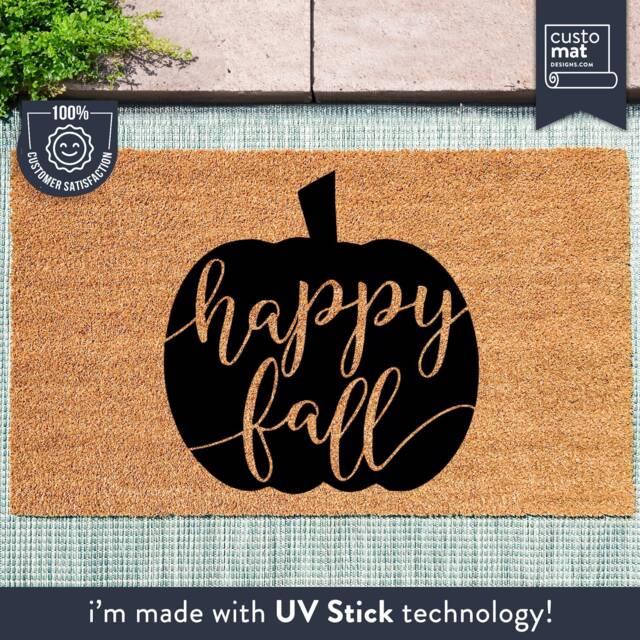 Happy Fall - Welcome Mat American Slang Door Seasonal Gift Decor - image 1