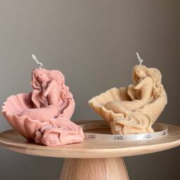 Mermaid Soy Wax Candle Sculptural Woman Statue Candle