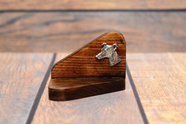 Whippet - Wooden Candlestick With Dog, Souvenir, Decoration, Limited Edition, Collection - image 1