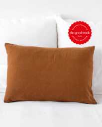 Cinnamon Linen Pillowcase - Soft Stonewashed Flax Sham Custom Size Breathable Pillow Cover Warm Rust Bedding Accent in European - thumbnail 1
