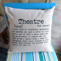 Theatre Cushion, Dictionary Definition Gift For Theatre Lovers, Actors, Performers