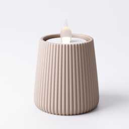 Ridged Tealight Holder - Set Of 3 Sizes With Optional Led Tealights - thumbnail 3
