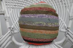 Throw Pillow Cover, Covers, 16x16 Pink Circle Pillow, Textured Case, Kilim Cushion, Ottoman 177 - thumbnail 1