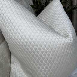 Luxury Designer Ivory Cushion Cover - Textured Throw Pillow For Modern Living Double-Sided Adrianna Design - thumbnail 2