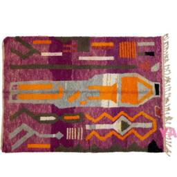 Yakiti - 5X8Ft Moroccan Rug, Beni Ourain Area Modern Wool Living Room Beniourain Handmade Soft Carpet, 160 cm X 252 - thumbnail 3
