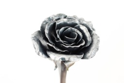 Forged Iron Rose - Handmade Metal Flower, Blacksmith Art - thumbnail 1