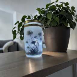Fairy Night Light Etched Glitter Jar - Magical Mood Lighting - thumbnail 2