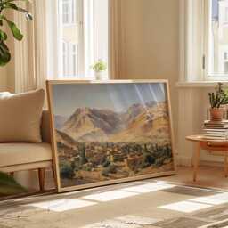 Afghanistan Landscape Poster Central Asia Travel Art Print - thumbnail 2