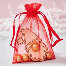 Personalized Chocolate Gonk Christmas Stocking Filler - Wooden Decoration