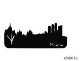 Moscow Skyline - Silhouette Wall Clock