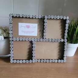 Silver Acrylic Rose Decal Multi Photo Frame - thumbnail 3