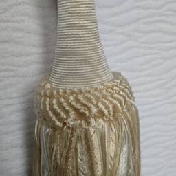 Pair Beige Ivory Organza Modern Tiebacks-Curtain Tie Backs.modern Tassel Hold Backs - thumbnail 2