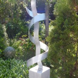 "New Large Modern Abstract Aluminum Metal Sculpture Artist Unique ""Sword" - thumbnail 3