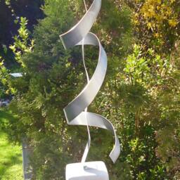 "New Large Modern Abstract Aluminum Metal Sculpture Artist Unique ""Sword" - thumbnail 4