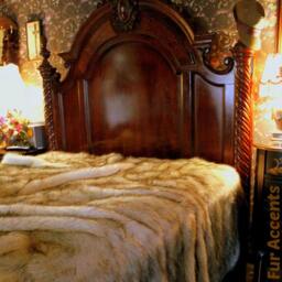 Arctic Fox Faux Fur Bedspread - Plush Throw Blanket, Handmade in Usa