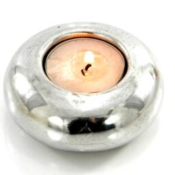 Table Candle Holder, Dia. 9 cm Pewter Gloss Finish - thumbnail 2