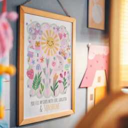 You Are My Sunshine Print, Gender Neutral, Illustration, Eco, Nursery Art, Kids Room, Flowers, Girls Bedroom Wall Art - thumbnail 3