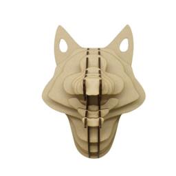 Large/ Small Wooden Fox Trophy 3D Animal Head Wall Art Home Decor - Laser Cut Hanging - thumbnail 2