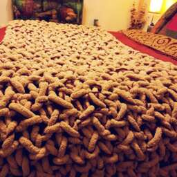 Chunky Knit Blanket, Throw, Brown Red & Thick, Beige Blanket Throw - thumbnail 4