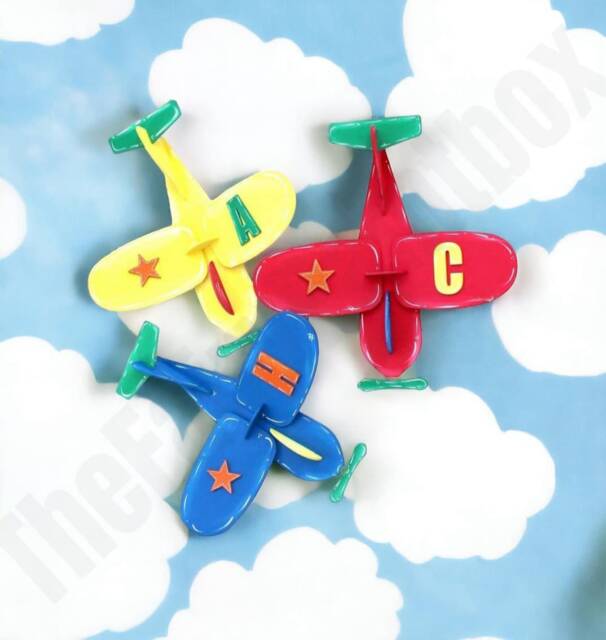 3D Airplane Monogram Wall Stick-On Decoration, Baby Room Art, Planes Kids Party Decor, For - image 1