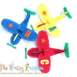 3D Airplane Monogram Wall Stick-On Decoration, Baby Room Art, Planes Kids Party Decor, For - thumbnail 2