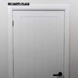 My Happy Place Door Topper - Black Acrylic Bedroom Or Home Office Sign Cosy Self Care Space Over Decor Housewarming Gift - thumbnail 2
