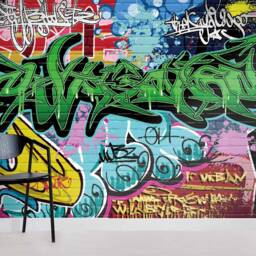3D Graffiti Wall Mural, Urban Art Decor, Peel & Stick Wallpaper - thumbnail 2