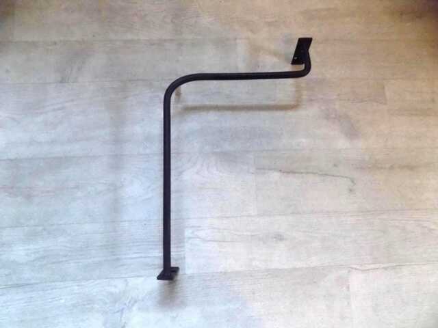 Door Curtain Rail Set-Upl-Shaped..handmade in UK .wrought Iron - Forged Steel + Fitting Kit - image 1