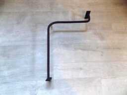 Door Curtain Rail Set-Upl-Shaped..handmade in UK .wrought Iron - Forged Steel + Fitting Kit