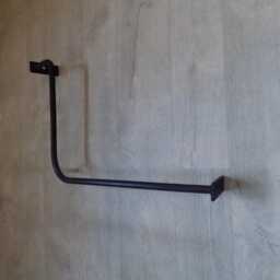Door Curtain Rail Set-Upl-Shaped..handmade in UK .wrought Iron - Forged Steel + Fitting Kit - thumbnail 4