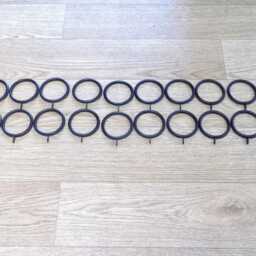 Door Curtain Rail Set-Upl-Shaped..handmade in UK .wrought Iron - Forged Steel + Fitting Kit - thumbnail 3