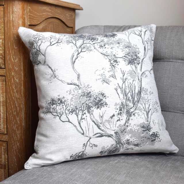 Laura Ashley Steel Grey Cushion Handmade in Elmley Cotton Linen With Zip Fastening - image 1