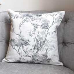 Laura Ashley Steel Grey Cushion Handmade in Elmley Cotton Linen With Zip Fastening - thumbnail 2