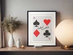 Ace Of Hearts Art Print, Retro Playing Card Wall Decor - thumbnail 1