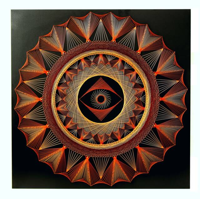 string Art Eye Of Shaman Wall Sacred Geometry Home & Living Home Decor D??cor Mandala Zen 3D New Age Spiritual Gift Meditation - image 1