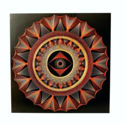 string Art Eye Of Shaman Wall Sacred Geometry Home & Living Home Decor D??cor Mandala Zen 3D New Age Spiritual Gift Meditation - thumbnail 3